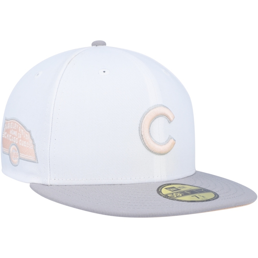 NWT New Era Chicago Cubs White Peach Hat 7 1/2